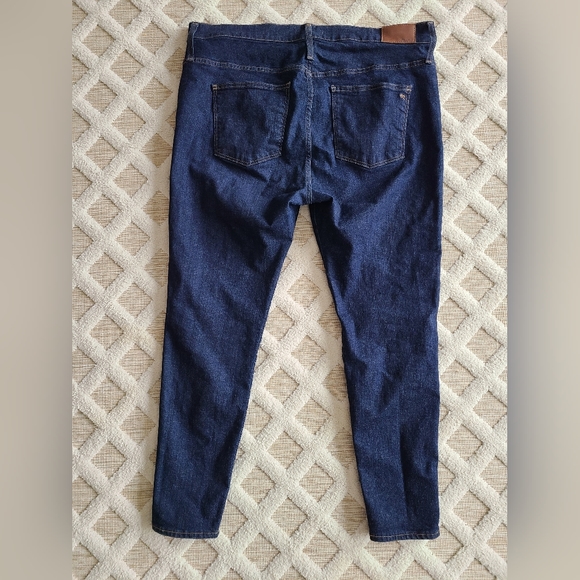 MADEWELL Women's 10" High-Rise Skinny‎ Jeans Dark Blue Wash Size 34P   Classic - Picture 3 of 10